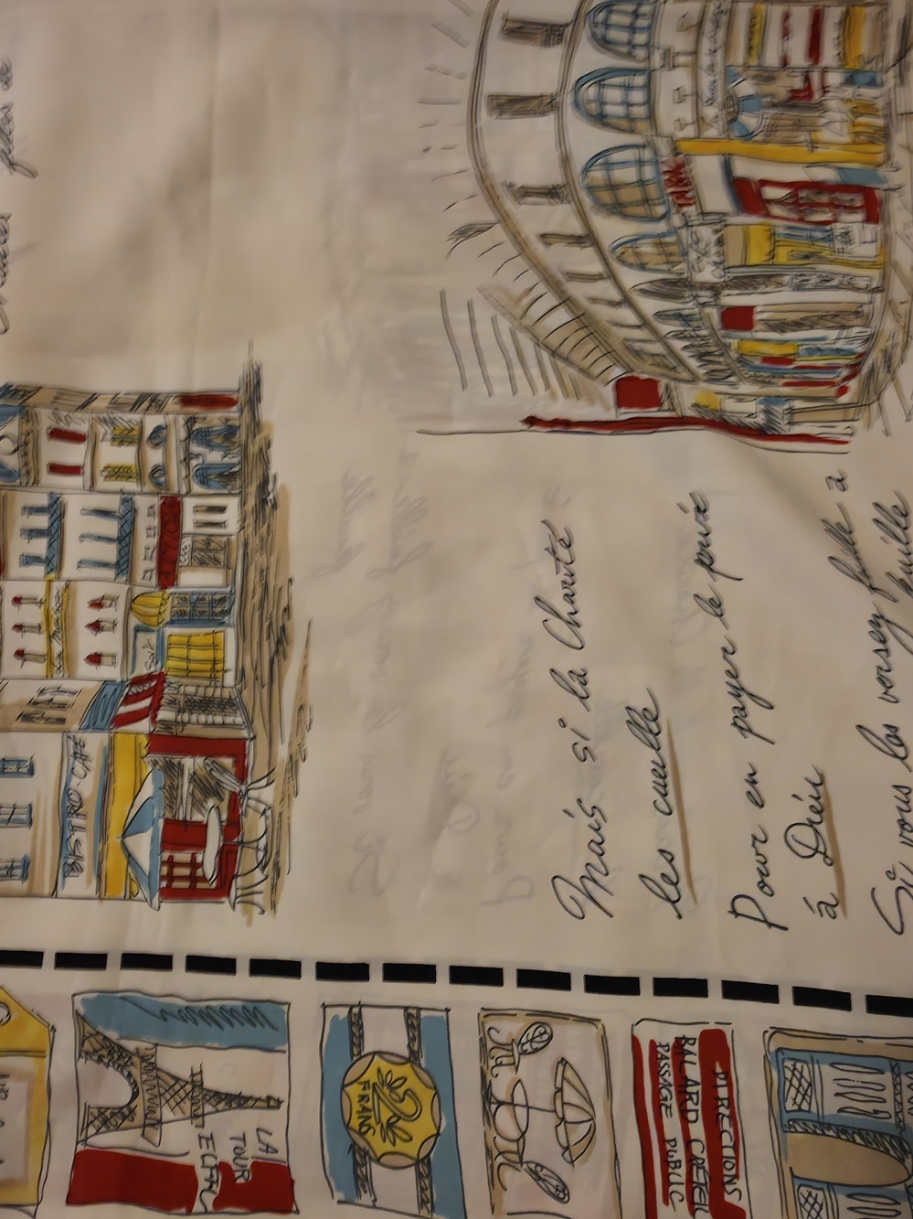 4/$97 Deal! Vintage Parisian Tablecloth Or Fabric